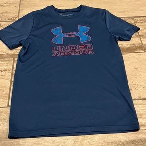 Boys Under Armour dark turquoise/blue shirt